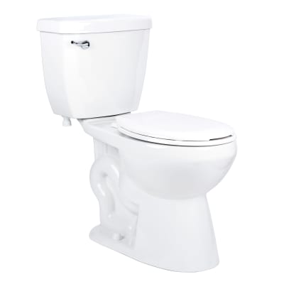 MISENO MNO1500C BELLA 27 INCH TWO-PIECE HIGH EFFICIENCY TOILET WITH ROUND FRONT CHAIR HEIGHT BOWL - WHITE