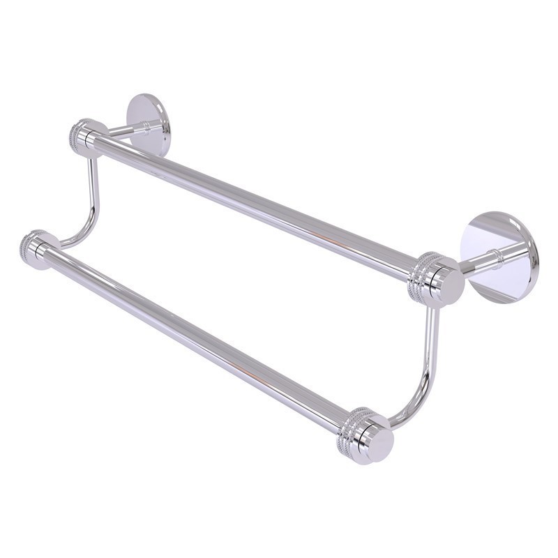 ALLIED BRASS 7272D/18 SATELLITE ORBIT TWO 20 1/2 INCH DOUBLE TOWEL BAR WITH DOTTED ACCENTS