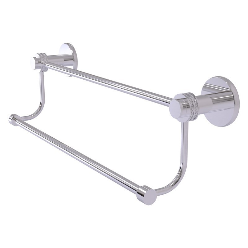 ALLIED BRASS 9072D/24 MERCURY 26 1/2 INCH DOUBLE TOWEL BAR WITH DOTTED ACCENTS