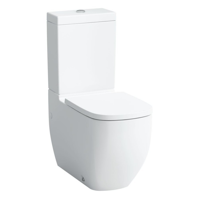 LAUFEN H8248092511 INO 27 1/2 INCH RIMLESS WASHDOWN FLOORSTANDING WC CLOSE-COUPLED WITH OUTLET HORIZONTAL OR VERTICAL