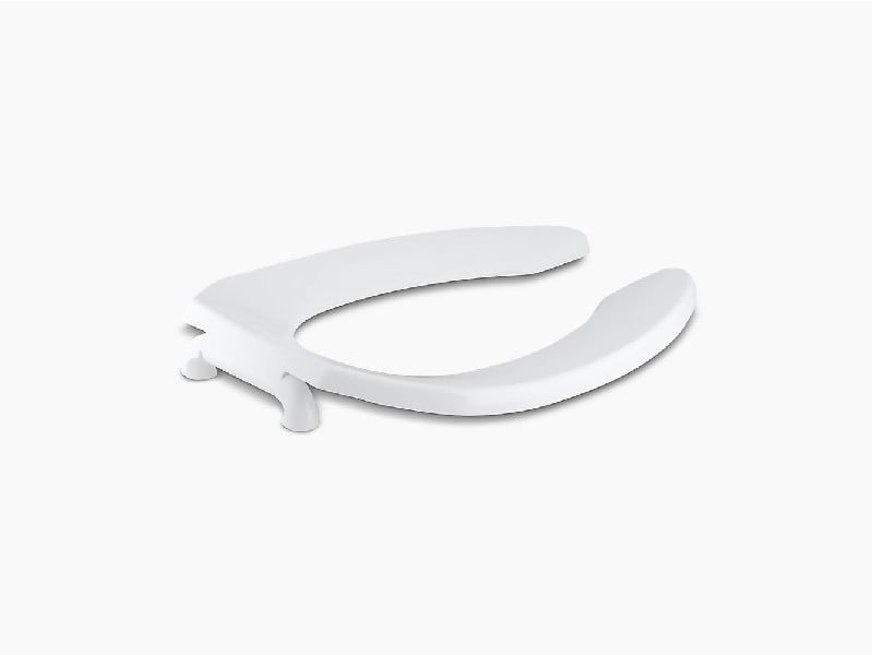 KOHLER K-4670-SA-0 LUSTRA 14 3/8 INCH ELONGATED TOILET SEAT WITH ANTI-MICROBIAL AGENT AND SELF-SUSTAINING CHECK HINGE - WHITE