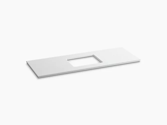 KOHLER K-5459 SOLID/EXPRESSIONS 61 5/8 INCH VANITY TOP WITH SINGLE VERTICYL RECTANGULAR CUT OUT