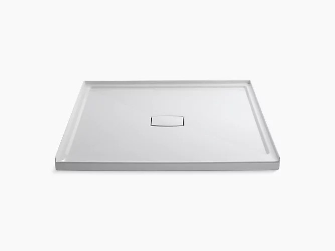 KOHLER K-9395 ARCHER 60 INCH X 60 INCH SINGLE THRESHOLD CENTER DRAIN SHOWER BASE WITH REMOVABLE COVER