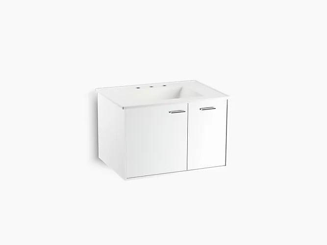 KOHLER K-99541-R JUTE 30 INCH WALL HUNG BATHROOM VANITY CABINET WITH ONE DOOR AND ONE DRAWER ON RIGHT