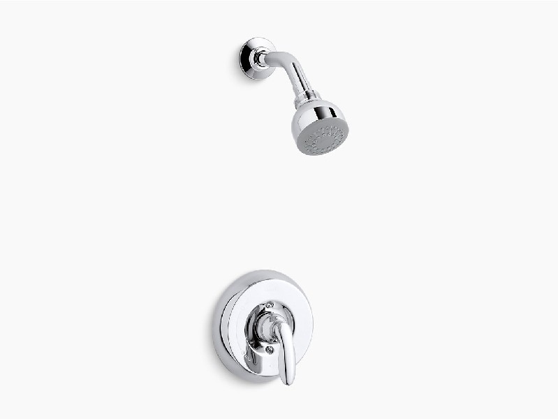 KOHLER K-PS15611-4-CP CORALAIS 2.5 GPM RITE-TEMP SHOWER VALVE TRIM WITH LEVER HANDLE AND SHOWER HEAD - POLISHED CHROME
