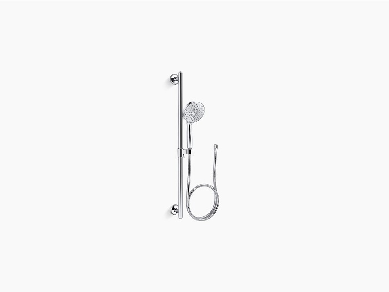 KOHLER K-22177-G FORTE 5 1/8 INCH 1.75 GPM MULTI-FUNCTION HAND SHOWER KIT WITH KATALYST AIR INDUCTION TECHNOLOGY