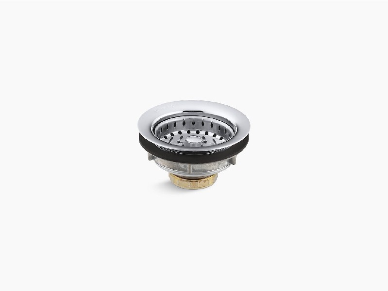 KOHLER K-8814-CP 4 1/2 INCH STAINLESS STEEL SINK DRAIN AND STRAINER FOR 3 1/2 INCH TO 4 INCH OUTLET - POLISHED CHROME