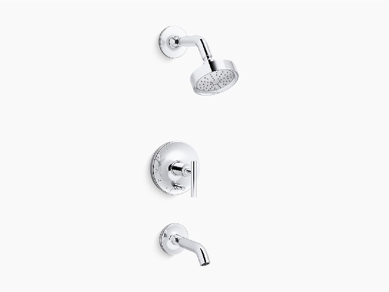 KOHLER K-T14420-4G PURIST 1.75 GPM RITE-TEMP BATH AND SHOWER TRIM WITH LEVER HANDLE AND SHOWER HEAD