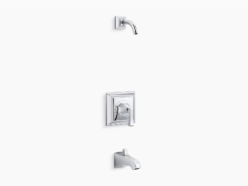 KOHLER K-TLS461-4V MEMOIRS AND STATELY 2.5 GPM RITE-TEMP BATH AND SHOWER TRIM SET WITH DECO LEVER HANDLE AND SPOUT, LESS SHOWER HEAD