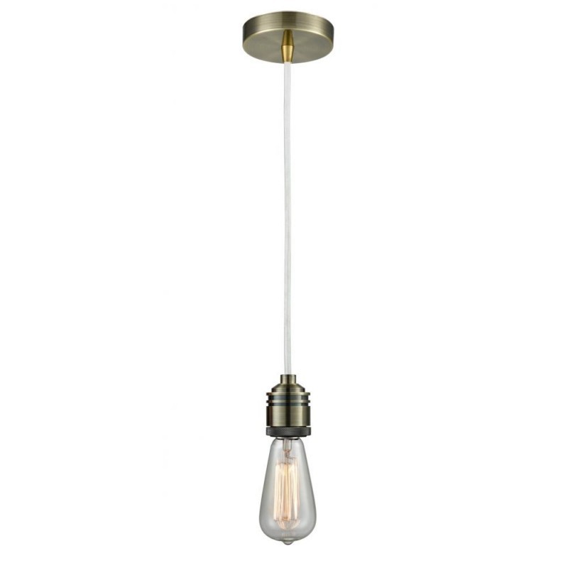INNOVATIONS LIGHTING 100-10W-2 WINCHESTER BARE BULB 1 LIGHT 2 INCH INCANDESCENT MINI PENDANT WITH WHITE CORD