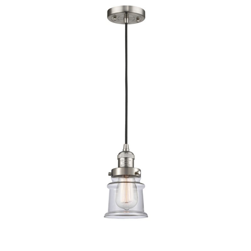 INNOVATIONS LIGHTING 201C-G182S FRANKLIN RESTORATION CANTON 6 INCH ONE LIGHT CLEAR GLASS MINI PENDANT