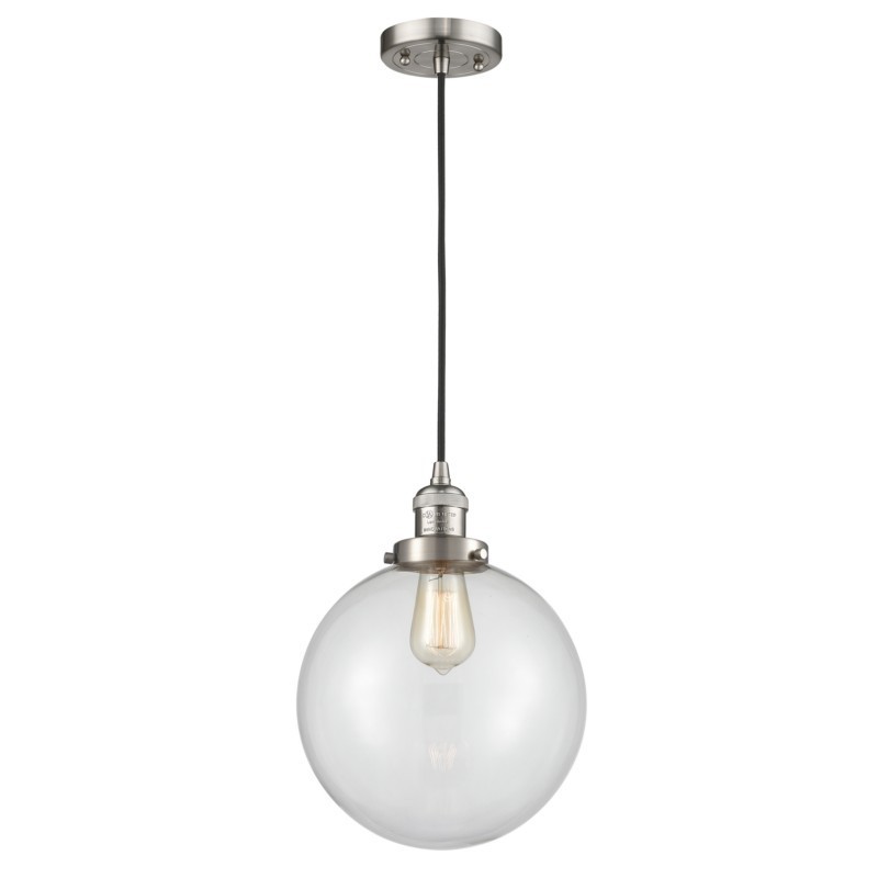 INNOVATIONS LIGHTING 201C-G202-10 FRANKLIN RESTORATION X-LARGE BEACON 10 INCH ONE LIGHT CLEAR GLASS PENDANT