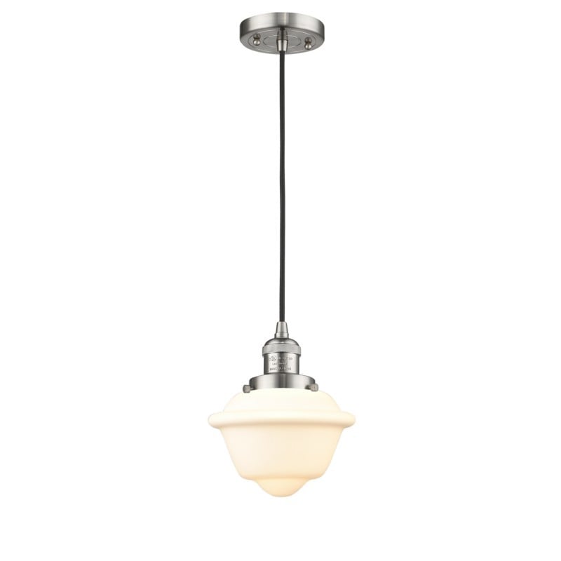 INNOVATIONS LIGHTING 201C-G531 FRANKLIN RESTORATION SMALL OXFORD 7 1/2 INCH ONE LIGHT MATTE WHITE CASED GLASS MINI PENDANT