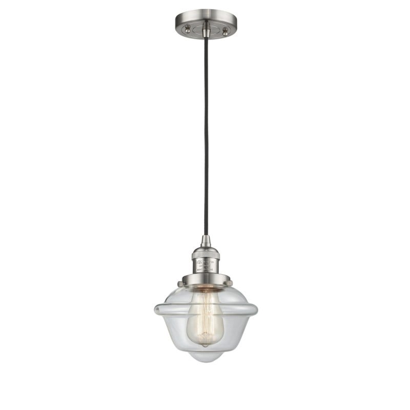 INNOVATIONS LIGHTING 201C-G532 FRANKLIN RESTORATION SMALL OXFORD 7 1/2 INCH ONE LIGHT CLEAR GLASS MINI PENDANT