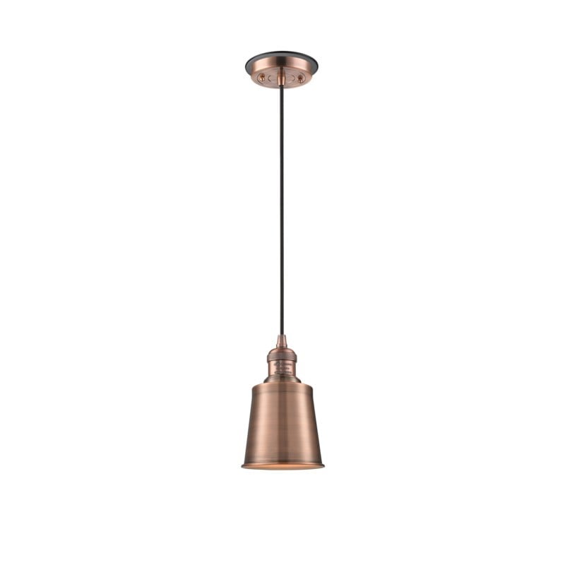 INNOVATIONS LIGHTING 201CBP-M9 FRANKLIN RESTORATION ADDISON 1 LIGHT 5 INCH METAL SHADE MINI PENDANT