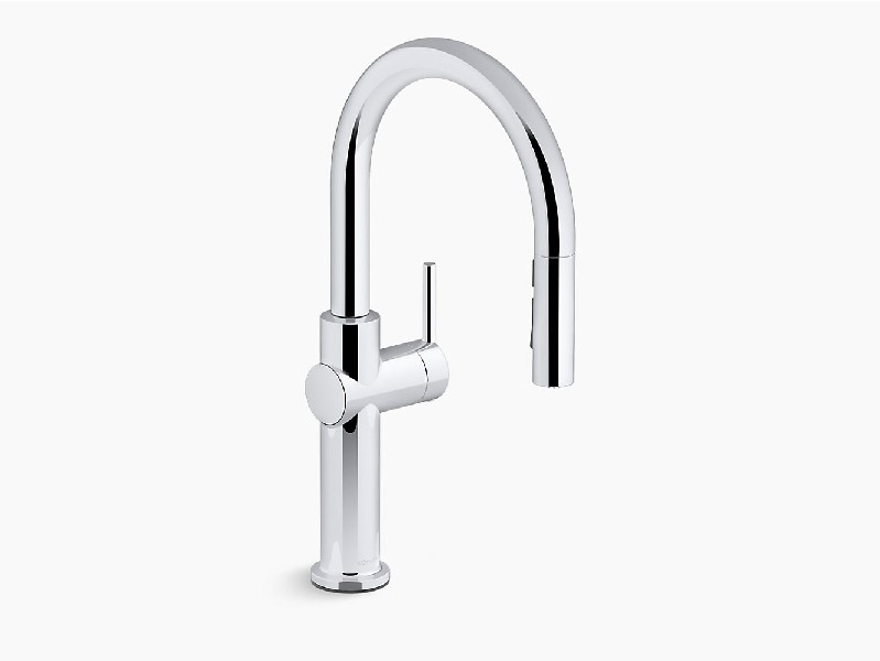 KOHLER K-22972 CRUE 17 1/4 INCH SINGLE HOLE DECK MOUNT PULL-DOWN KITCHEN FAUCET WITH LEVER HANDLE