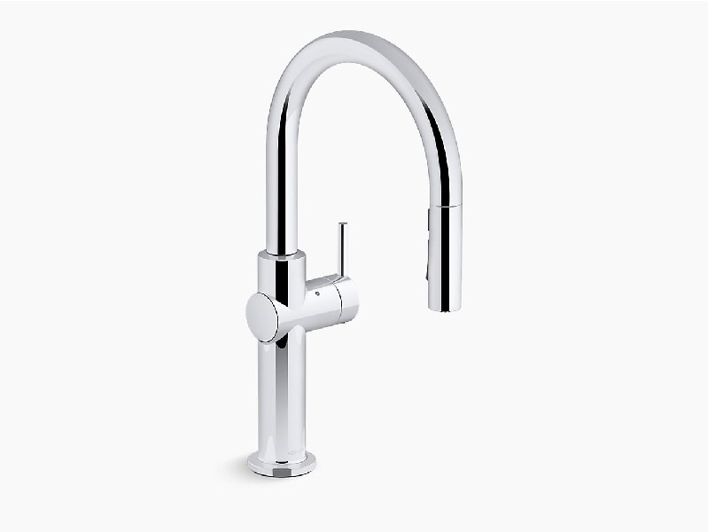 KOHLER K-22974 CRUE 17 1/4 INCH SINGLE HOLE DECK MOUNT PULL-DOWN TOUCHLESS KITCHEN FAUCET WITH LEVER HANDLE