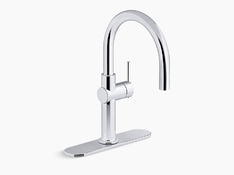 KOHLER K-22975 CRUE 14 1/8 INCH SINGLE HOLE DECK MOUNT BAR KITCHEN FAUCET WITH LEVER HANDLE