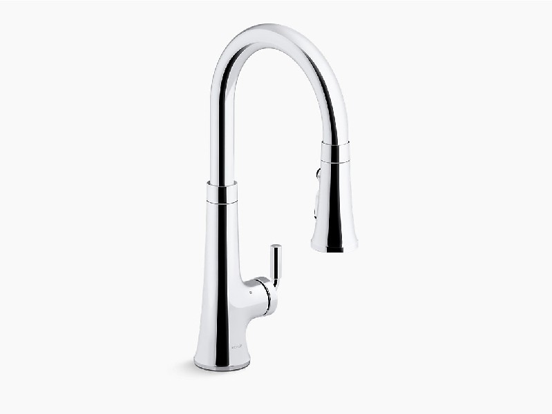 KOHLER K-23766-WB TONE 17 1/4 INCH SINGLE HOLE DECK MOUNT PULL-DOWN TOUCHLESS KITCHEN FAUCET WITH LEVER HANDLE AND KONNECT