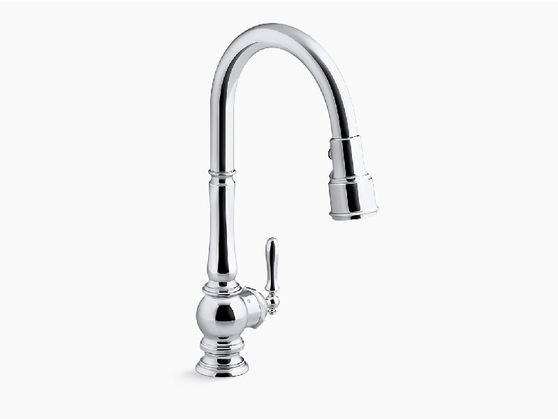 KOHLER K-29709-WB ARTIFACTS 17 5/8 INCH SINGLE HOLE DECK MOUNT VOICE-ACTIVATED TECHNOLOGY KITCHEN FAUCET WITH LEVER HANDLE