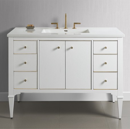 FAIRMONT DESIGNS 159-V48A CHARLOTTESVILLE 48 INCH VANITY WITH BRASS HANDLES