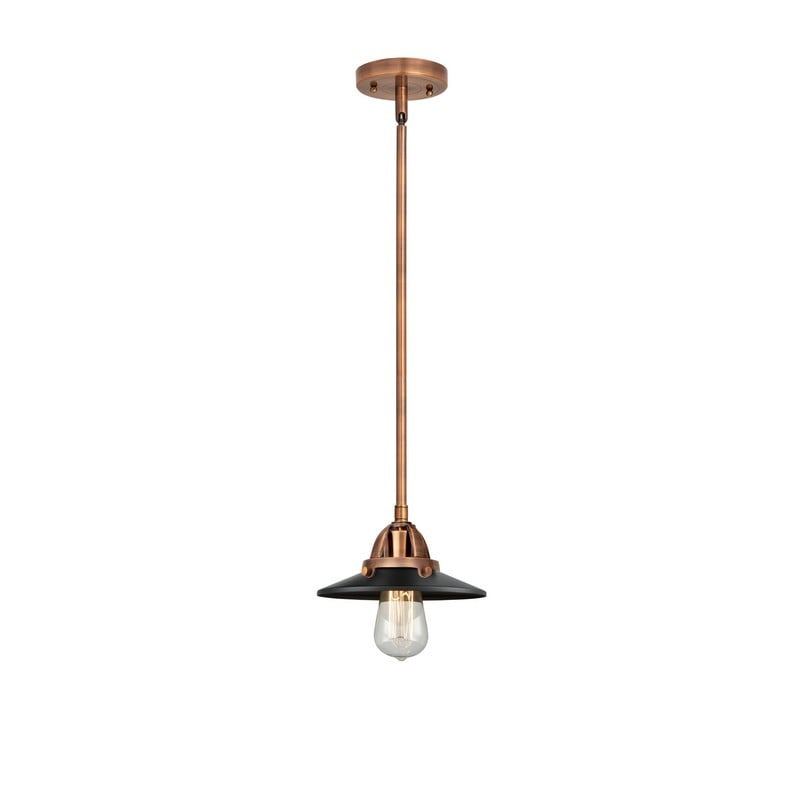 INNOVATIONS LIGHTING 288-1S-M6 RAILROAD NOUVEAU 2 8 INCH 1 LIGHT CEILING MOUNT MINI PENDANT