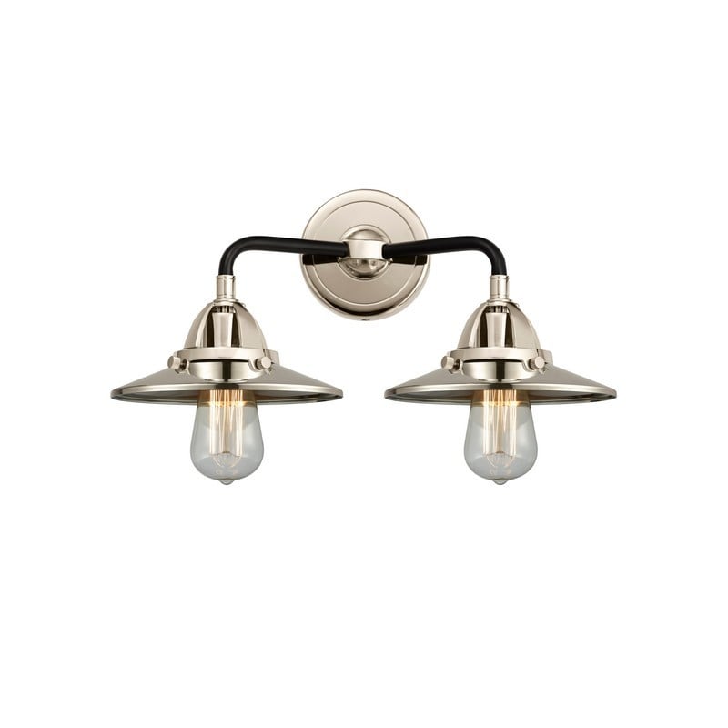 INNOVATIONS LIGHTING 288-2W-M1 RAILROAD NOUVEAU 2 16 INCH 2 LIGHT WALL MOUNT BATH VANITY LIGHT