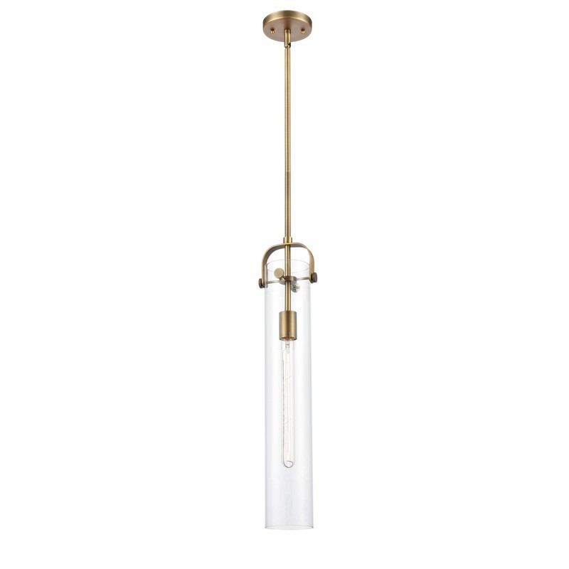 INNOVATIONS LIGHTING 413-1S-4CL-LED FRANKLIN RESTORATION PILASTER 4 7/8 INCH ONE LIGHT CLEAR GLASS MINI PENDANT WITH LED BULB OPTION