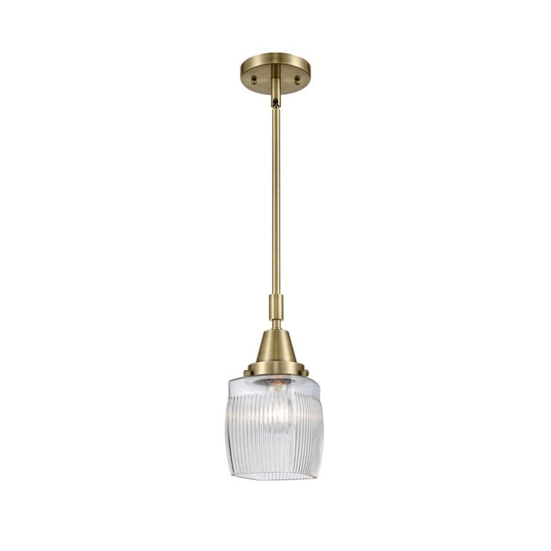 INNOVATIONS LIGHTING 447-1S-G302 COLTON FRANKLIN RESTORATION 5 1/2 INCH 1 LIGHT CEILING MOUNT MINI PENDANT