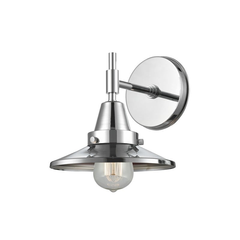 INNOVATIONS LIGHTING 447-1W-PC-M7-PC CADEN 1 LIGHT 7 3/4 INCH METAL SHADE WALL SCONCE - POLISHED CHROME