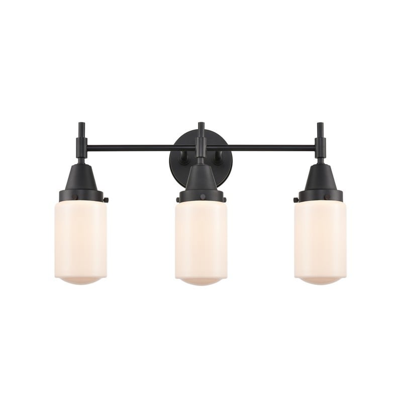 INNOVATIONS LIGHTING 447-3W-G311 CADEN 3 LIGHT 22 1/2 INCH MATTE WHITE GLASS VANITY LIGHT