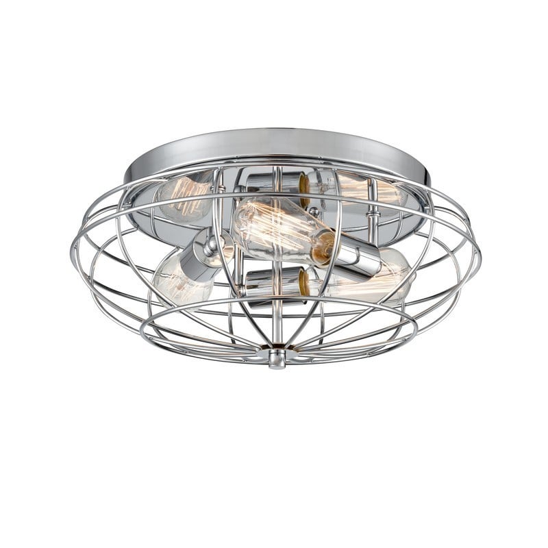 INNOVATIONS LIGHTING 510-3C AUSTERE MUSELET 15 INCH THREE LIGHT FLUSH MOUNT CEILING LIGHT