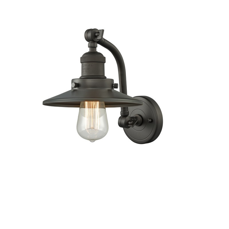 INNOVATIONS LIGHTING 515-1W-OB-M5 FRANKLIN RESTORATION RAILROAD 5 INCH ONE LIGHT UP AND DOWN METAL WALL SCONCE - OIL RUBBED BRONZE