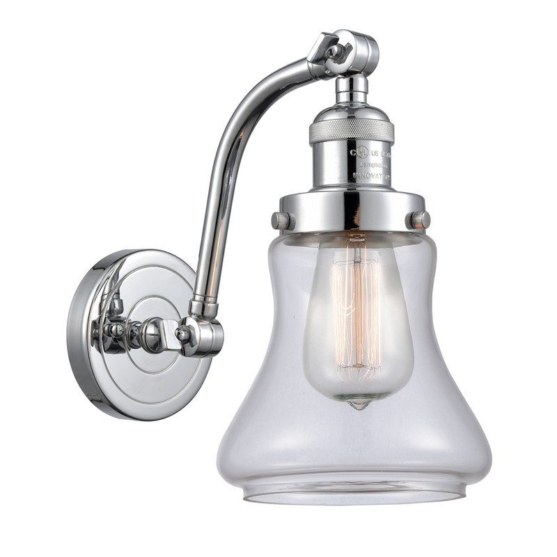 INNOVATIONS LIGHTING 515-1W-G192 FRANKLIN RESTORATION BELLMONT 6 1/2 INCH ONE LIGHT UP AND DOWN CLEAR GLASS WALL SCONCE