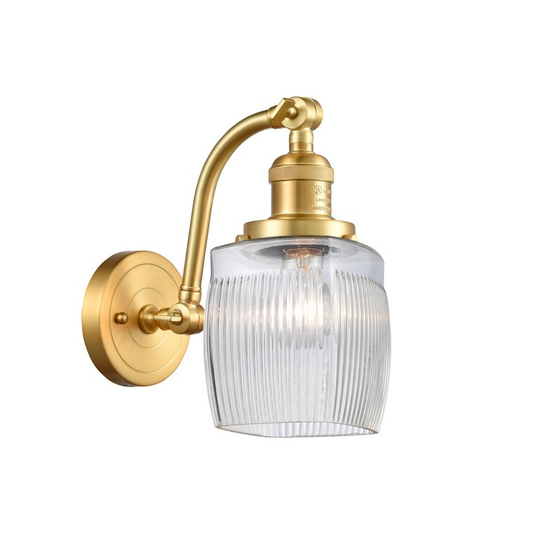 INNOVATIONS LIGHTING 515-1W-G302 FRANKLIN RESTORATION COLTON 5 1/2 INCH ONE LIGHT UP AND DOWN CLEAR GLASS WALL SCONCE