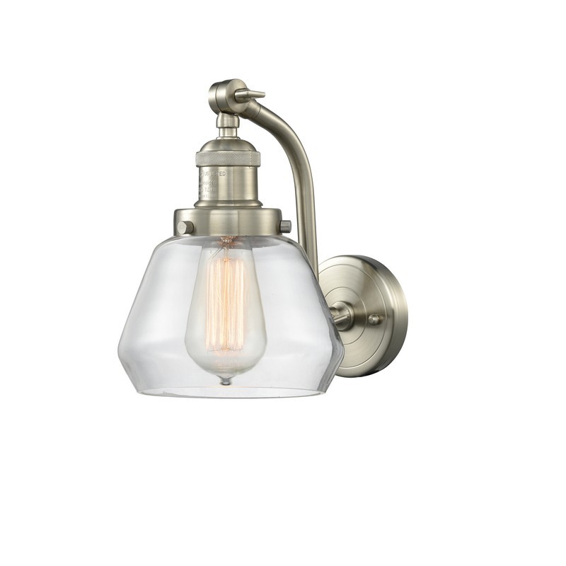 INNOVATIONS LIGHTING 515-1W-G172 FRANKLIN RESTORATION FULTON 7 INCH ONE LIGHT UP AND DOWN CLEAR GLASS WALL SCONCE