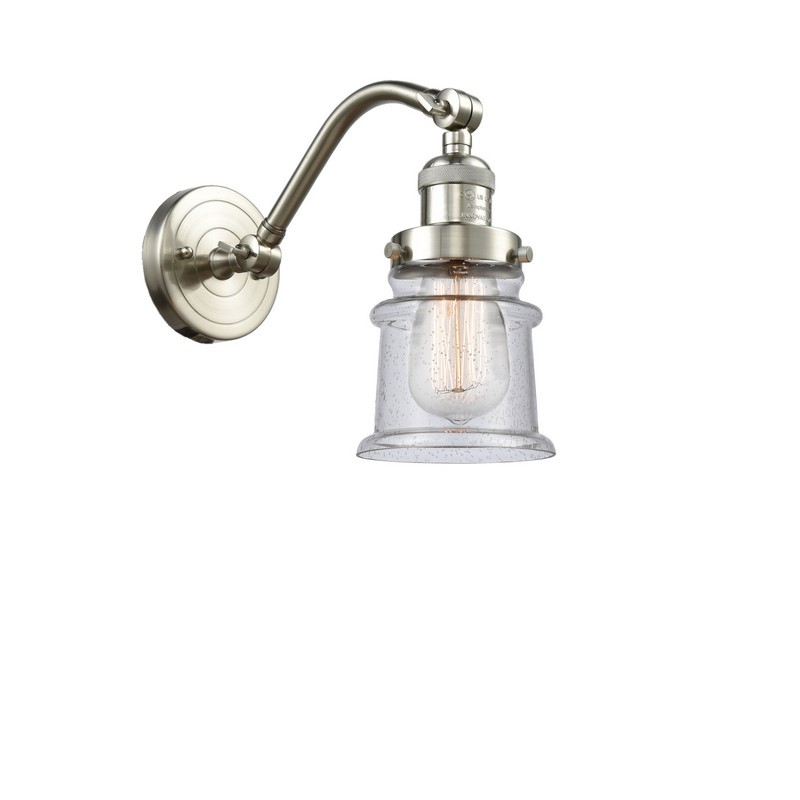 INNOVATIONS LIGHTING 515-1W-G184S FRANKLIN RESTORATION CANTON 6 1/2 INCH ONE LIGHT UP AND DOWN SEEDY GLASS WALL SCONCE