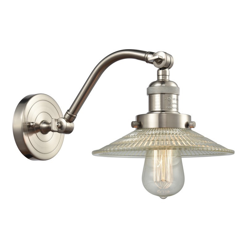 INNOVATIONS LIGHTING 515-1W-G2 FRANKLIN RESTORATION HALOPHANE 8 1/2 INCH ONE LIGHT UP AND DOWN CLEAR GLASS WALL SCONCE
