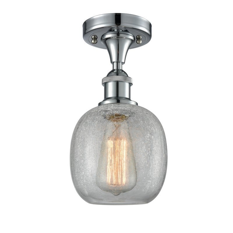 INNOVATIONS LIGHTING 516-1C-G105 BALLSTON BELFAST 6 INCH ONE LIGHT GLASS SHADE SEMI-FLUSH MOUNT CEILING LIGHT