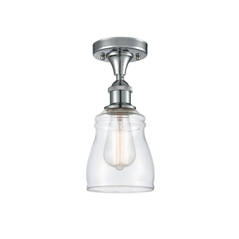 INNOVATIONS LIGHTING 516-1C-G392 BALLSTON ELLERY 1 LIGHT 4 1/2 INCH CLEAR GLASS SEMI-FLUSH MOUNT CEILING LIGHT