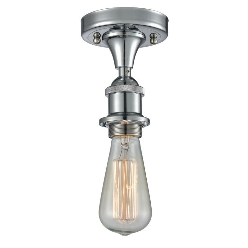 INNOVATIONS LIGHTING 516-1C BALLSTON BARE BULB 4 1/2 INCH ONE LIGHT OUTDOOR SEMI-FLUSH MOUNT CEILING LIGHT