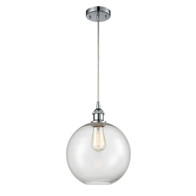 INNOVATIONS LIGHTING 516-1P-G122-10 BALLSTON LARGE ATHENS 10 INCH ONE LIGHT CLEAR CASED GLASS MINI PENDANT