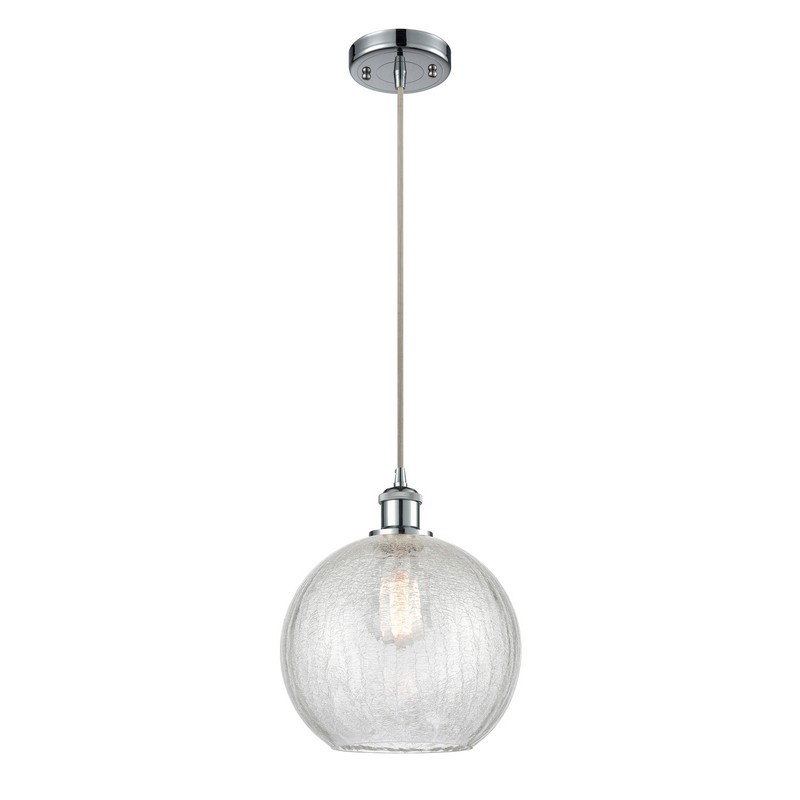 INNOVATIONS LIGHTING 516-1P-G125-10 BALLSTON LARGE ATHENS 10 INCH ONE LIGHT CLEAR CRACKLE PENDANT