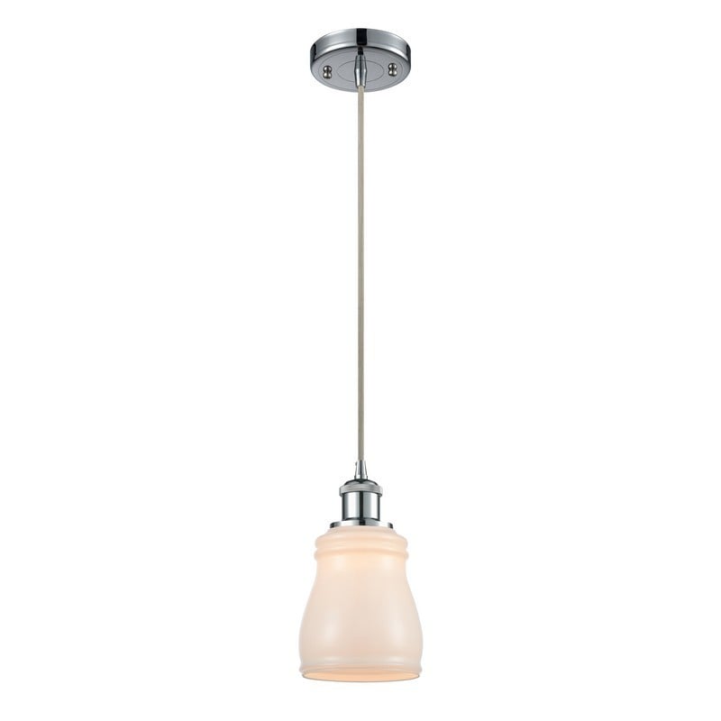 INNOVATIONS LIGHTING 516-1P-G391 BALLSTON ELLERY 4 1/2 INCH ONE LIGHT WHITE GLASS MINI PENDANT