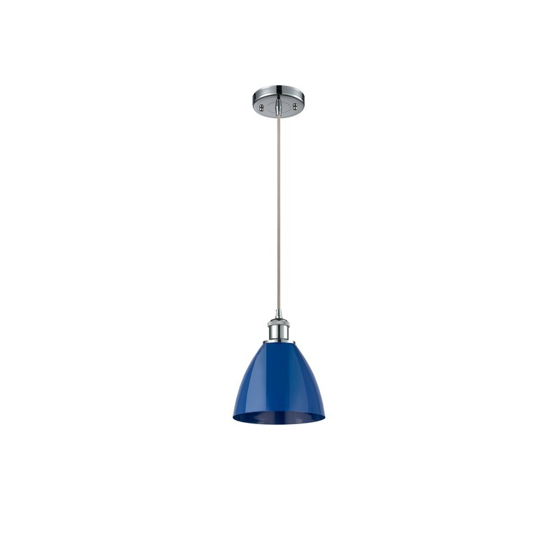 INNOVATIONS LIGHTING 516-1P-MBD-75-BL PLYMOUTH DOME BALLSTON 7 1/2 INCH 1 LIGHT CEILING MOUNT MINI PENDANT