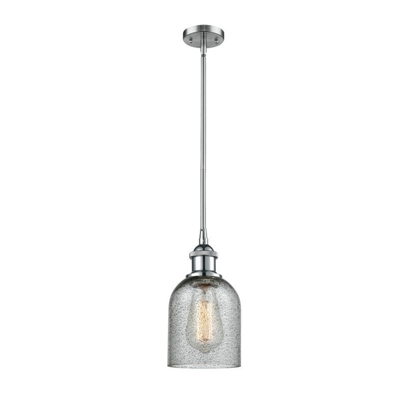 INNOVATIONS LIGHTING 516-1S-G257 BALLSTON CALEDONIA 5 INCH ONE LIGHT CHARCOAL GLASS PENDANT