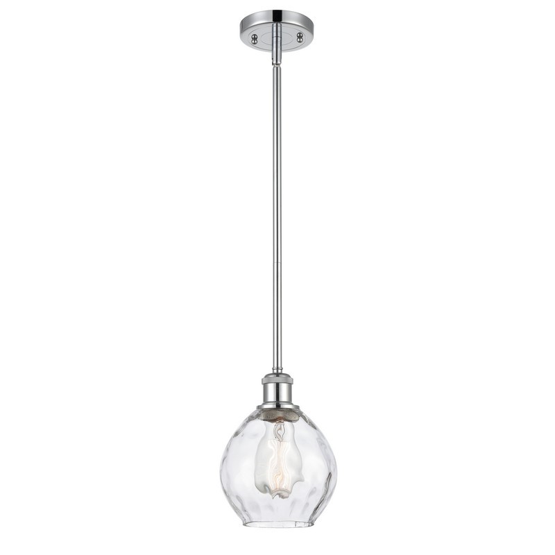 INNOVATIONS LIGHTING 516-1S-G362 BALLSTON SMALL WAVERLY 6 INCH ONE LIGHT CLEAR GLASS PENDANT