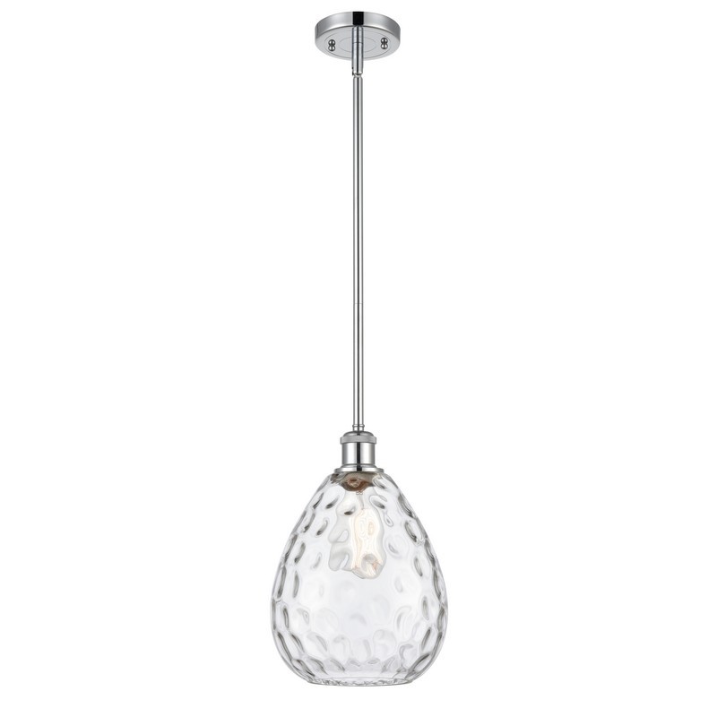 INNOVATIONS LIGHTING 516-1S-G372 BALLSTON LARGE WAVERLY 8 INCH ONE LIGHT CLEAR GLASS PENDANT