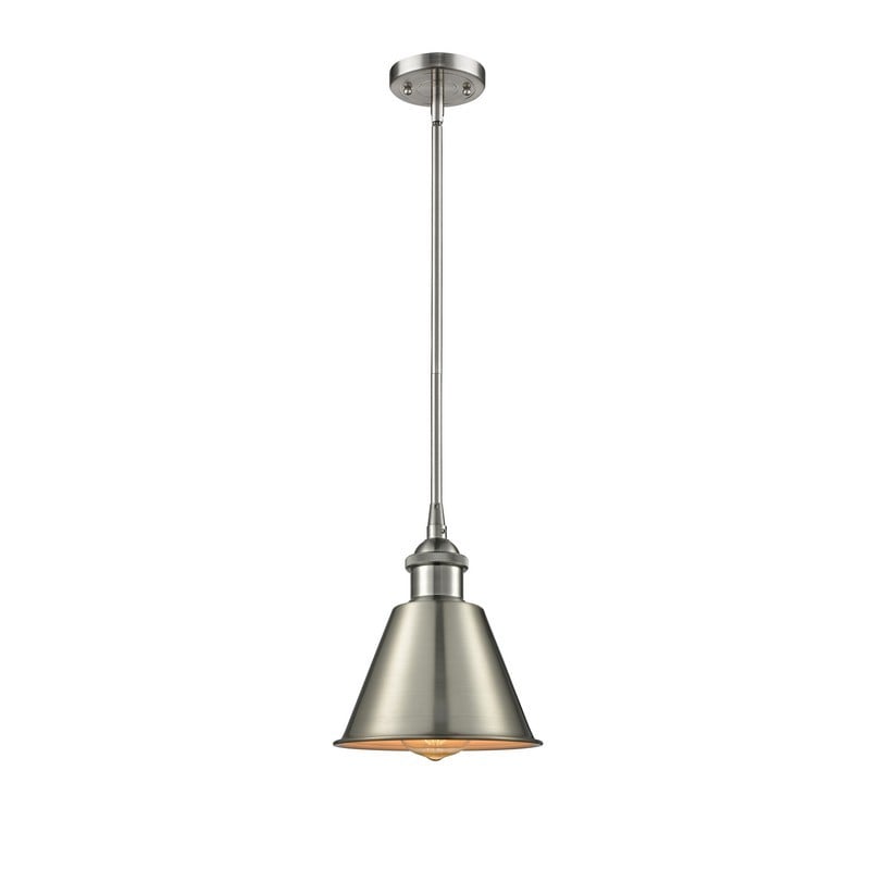 INNOVATIONS LIGHTING 516-1S-M8 BALLSTON SMITHFIELD 7 INCH ONE LIGHT METAL SHADE MINI PENDANT