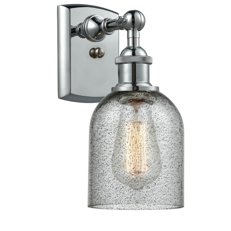 INNOVATIONS LIGHTING 516-1W-G257 BALLSTON CALEDONIA 5 INCH ONE LIGHT UP AND DOWN CHARCOAL GLASS WALL SCONCE